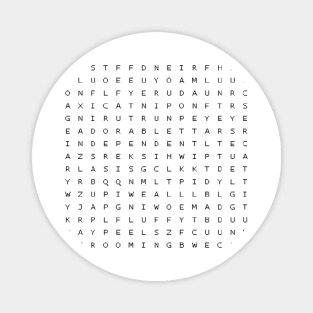 Cat Lovers Word Search Magnet